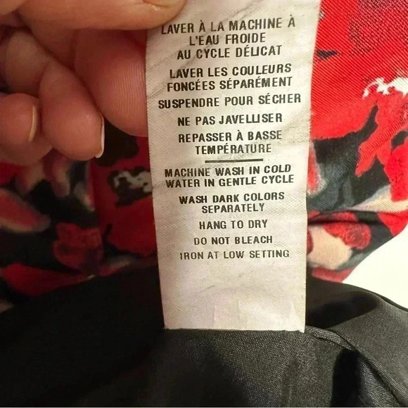 Jacob Sheath  Dress Sleeveless Floral Black/Red/White Size Medium - Picture 10 of 16